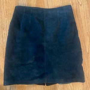 Vintage suede leather skirt